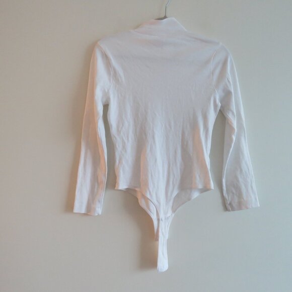 HILL HOUSE HOME The Luna Bodysuit in White Jersey Minimalist Neutral - Size S - Picture 11 of 15